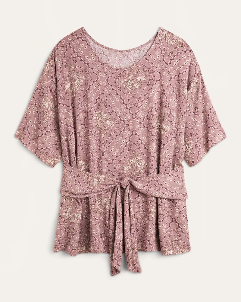 Front of plus size Kara Tie-Front Top by Molly&Isadora | Dia&Co | dia_product_style_image_id:176129